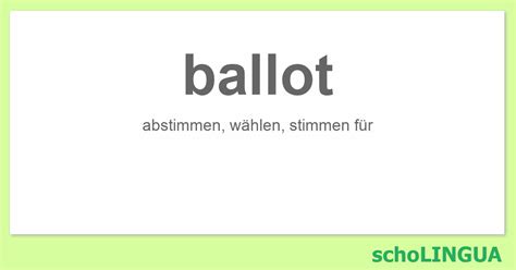 ballot synonyme.